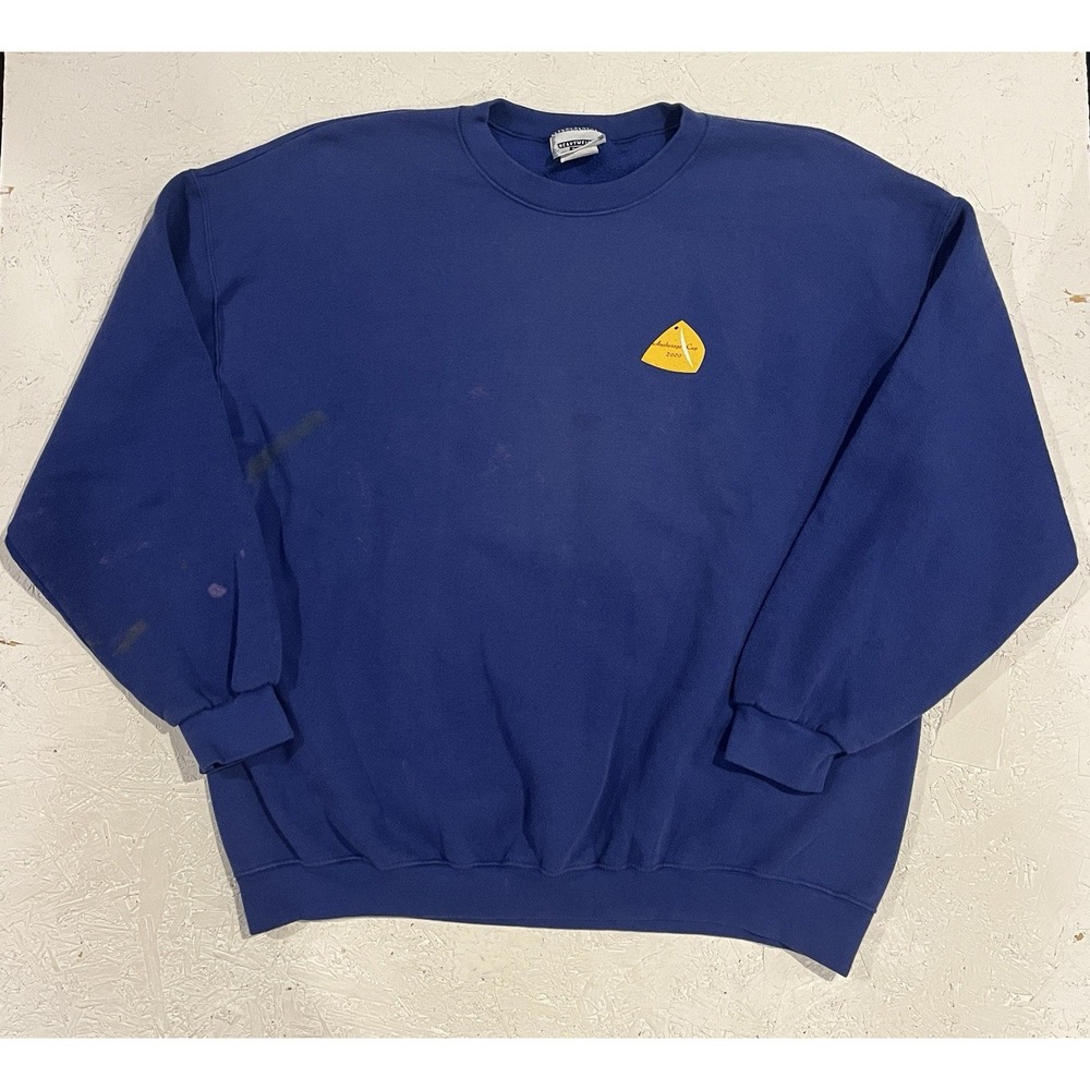 Vintage Lee Heavyweight Anchorage Cup 2000 Crewneck Sweatshirt‎ Size 2XL Blue